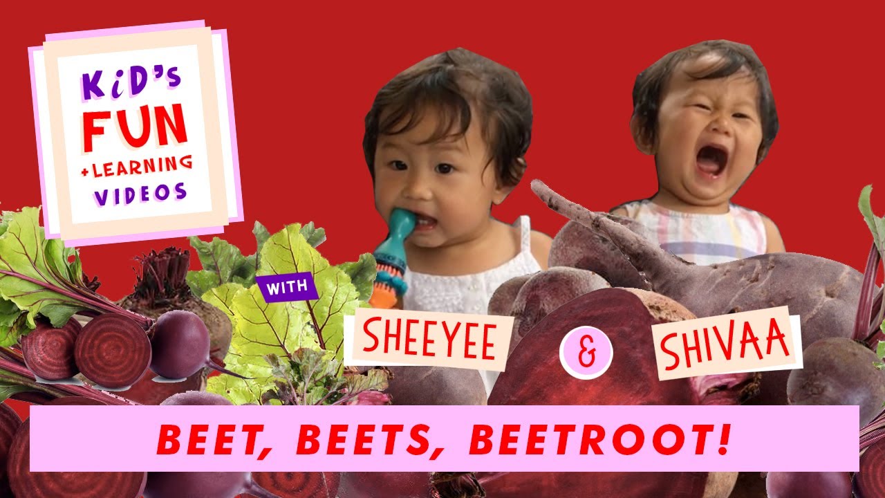 Kids Learning Video: Learn Eat Play w/Beets - Vegetable Names + Beet Recipes + Paint w/ Beets & More