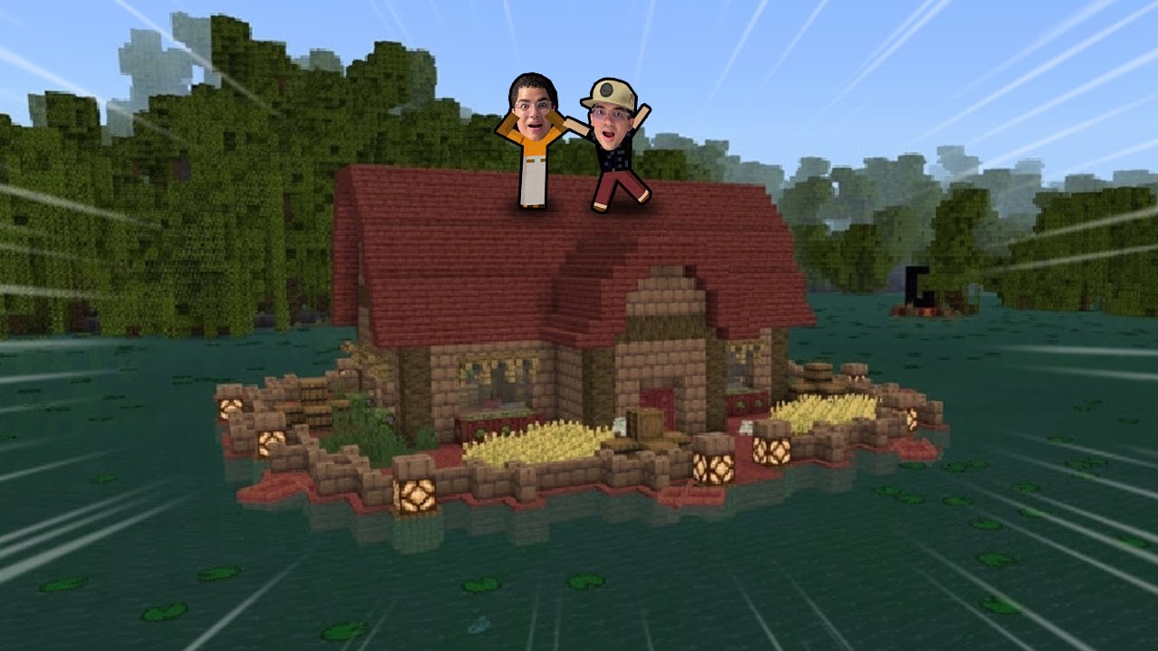 ENCONTRAMOS UMA CASA MISTERIOSA NO LAGO DO MINECRAFT! (sobrevivemos?)