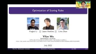[2min lightning talk][EC 2022]Optimization of Scoring Rules