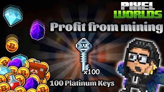 Pixel Worlds Profit (Mining 100 lvl5 keys) screenshot 2