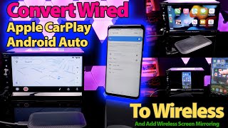 Convert any Wired Android Auto or Apple CarPlay to Wireless and Screen Mirroring Under $130