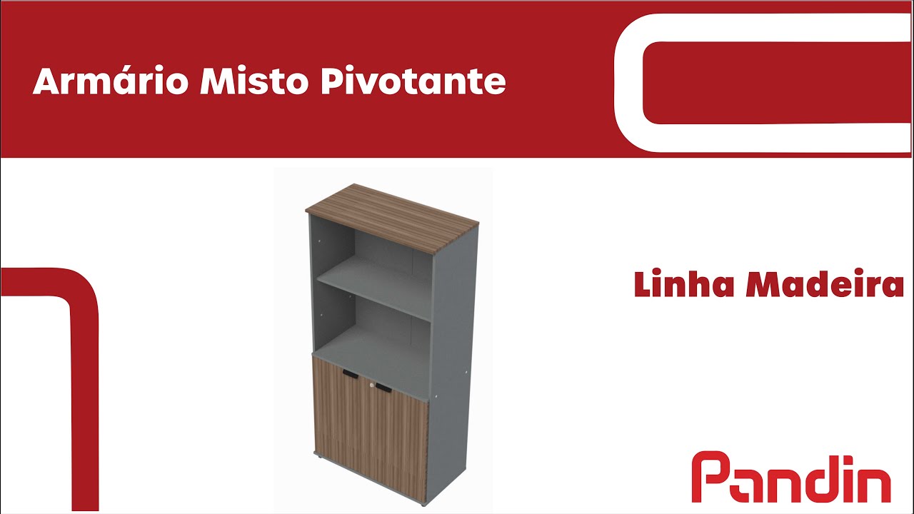 25550 - ARMARIO MISTO 02 PORTAS PIVOTANTE AM160P15 | Pandin