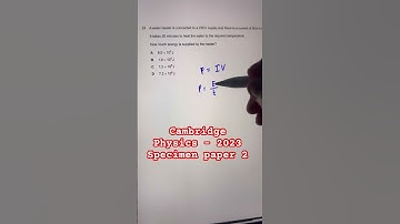 Q31 2023 Specimen paper 2 | Cambridge IGCSE physics