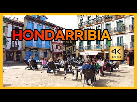 [4k] HONDARRIBIA - a beautiful village in Spain near the French border, hondarribia tour