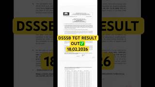 Dsssb TGT Punjabi Result Out 18.02.2026✅#cutoff #exam #tgtpgtcutoff #dsssbresults #job #delhipolice