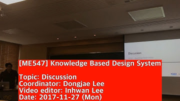 171127 Knowledge Based Design System : Discussion