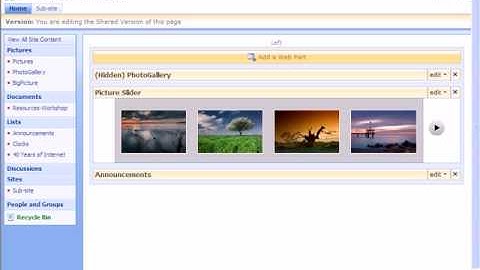 Create a Sliding Interface in SharePoint