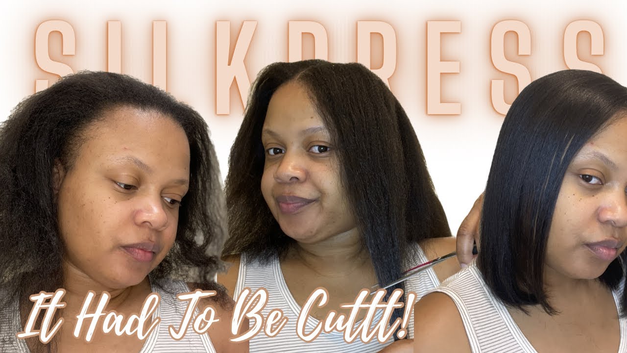How to trim hair at home + SilkPress YouTube