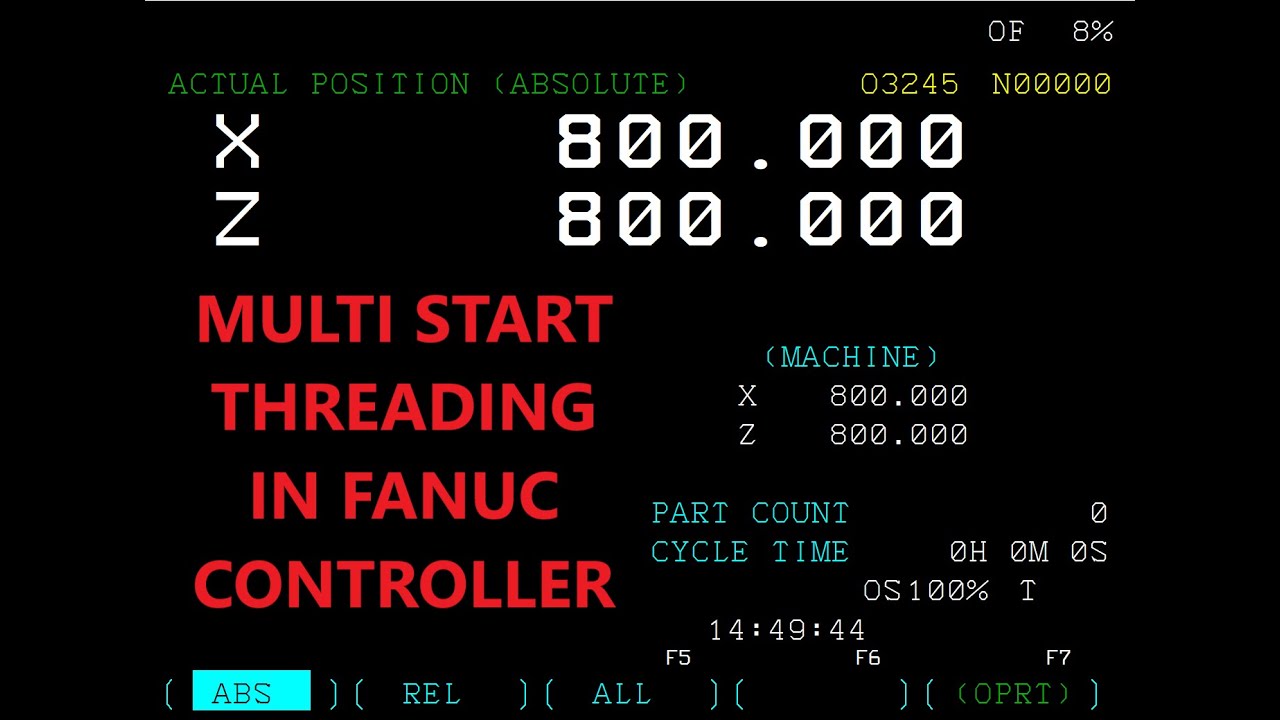 Multistart Thread Turning Program TRIPLE START THREADING IN CNC TURNING - YouTube