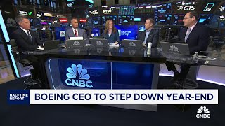 Boeing CEO to step down year-end: CNBC's 'Halftime Report' investment committee react
