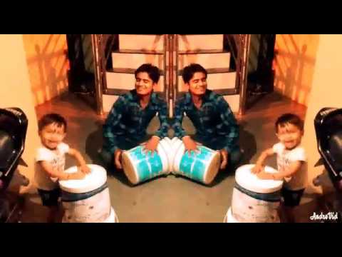 indian-kids-playing-desi-dhol-with-bhajan-!-funny