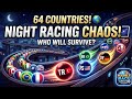 64 Countries Marble Race! 🏆 Night Racing 🏁