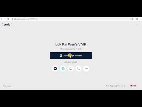 How to Login to Ricoh Virtual Meeting Room