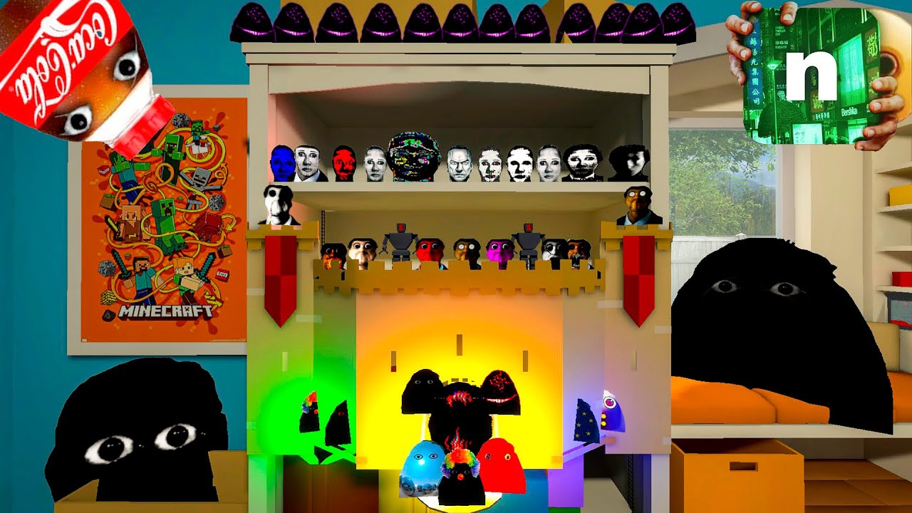 Angry MUNCI Family, Selene Delgado and Obunga in Lily's Bedroom Garry's Mod! | Nico's Nextbots