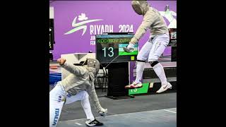 Fencing Jump at Junior World Championships #riyadh #fencinghighlights  #sports