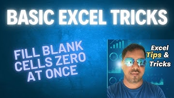 Fill blank cells with zero at once | Basic Tips & Tricks in excel