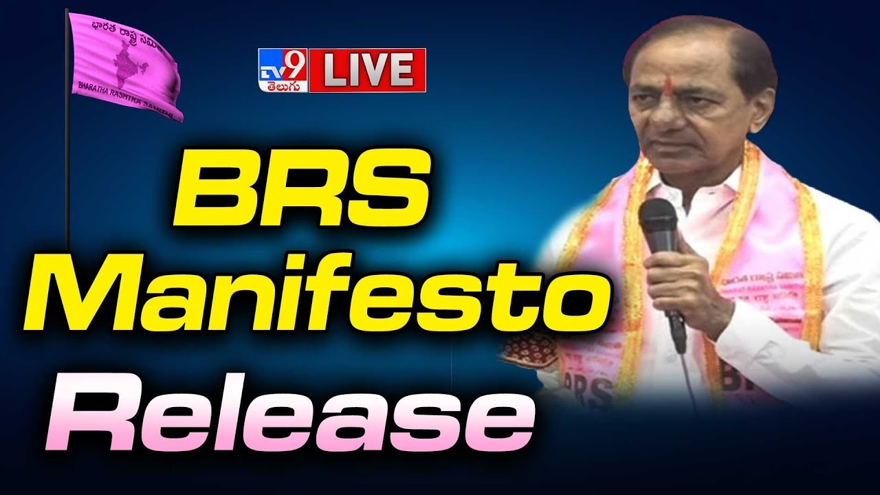 CM KCR Press Meet LIVE | KCR Releases BRS Manifesto - TV9