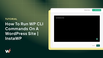 How to run WP CLI commands on a WordPress site | InstaWP