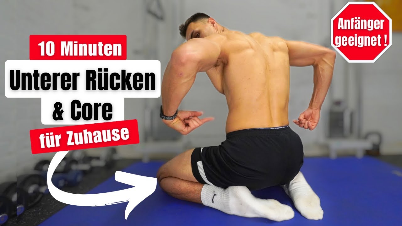 10 Minuten Unterer Rücken & Core Workout für Anfänger | Effektives ...