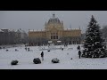 snow in Zagreb, Croatia, 2nd december 2020