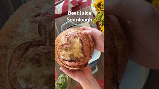 Beet juice sourdough! Delish with a little whipped feta or dill butter! #sourdough