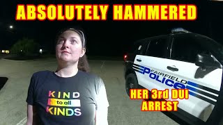 Bodycam DUI Arrest - Extremely Intoxicated 30-Year-Old is Arrested for Her 3rd DUI