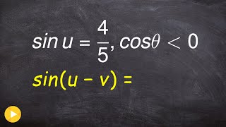 Sum and Difference Formula Evaluate Right Triangles