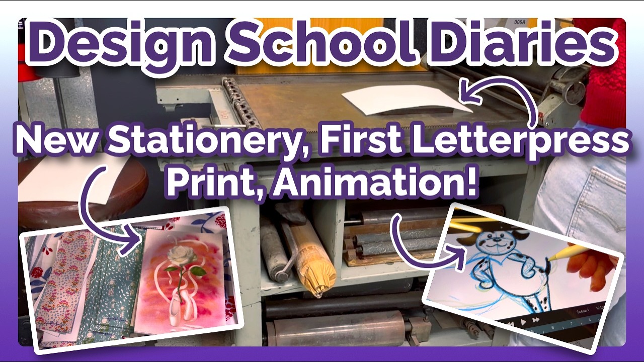 New Stationery, First Letterpress Print, Animation | Design School Diaries