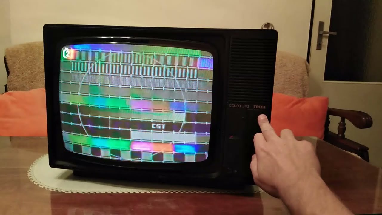 Tesla 4343A Color 343 - začátek vysílání 2.programu ČST