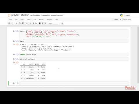 Learning Python for Data Science: Create DataFrames  | packtpub.com