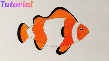 How to Draw Clown Fish - Step by Step Tutorial For Kids