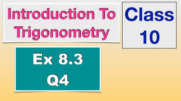 Q4 Ex 8.3 Introduction To Trigonometry Chapter 8 Class 10 NCERT CBSE PSEB Maths