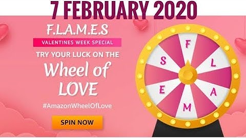 Amazon Flames Quiz Answers Today | Win 5,000 Amazon Pay Balance | Valentines Week Special