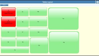 Restaurant POS Software - Table Layout View (Floor Map)