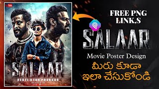 Salaar Movie poster design in PicsArt | Salaar Movie Flex Banner Editing in telugu