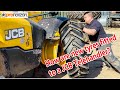 How are new tyres fitted to a JCB Telehandler