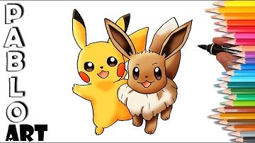 How to Draw Pikachu and Eevee from Pokemon | Learn to Draw  step by step