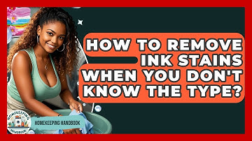 How To Remove Ink Stains When You Don