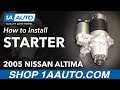 How to Replace Starter 2002-06 Nissan Altima L4 2-5L