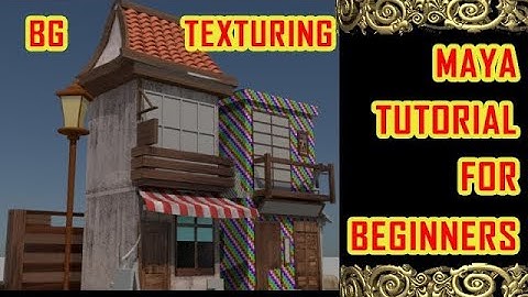 MAYA PRODUCTION BG MODELING PT 19|maya bg modeling tutorial |CARTOON HOUSE MODELING| maya texturing