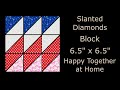 Slanted Diamonds Quilt Block - Traditional Quilt Block Tutorial LIVE - Video # 23