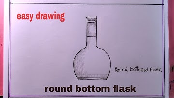 how to draw round bottom flask easy/round bottom flask diagram