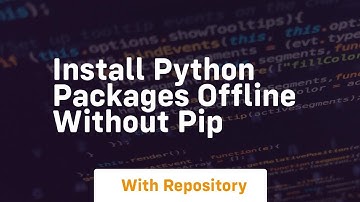 install python packages offline without pip