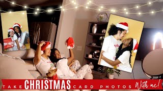 DIY Christmas Card Photoshoot 2022// Couples Christmas Photos Ideas