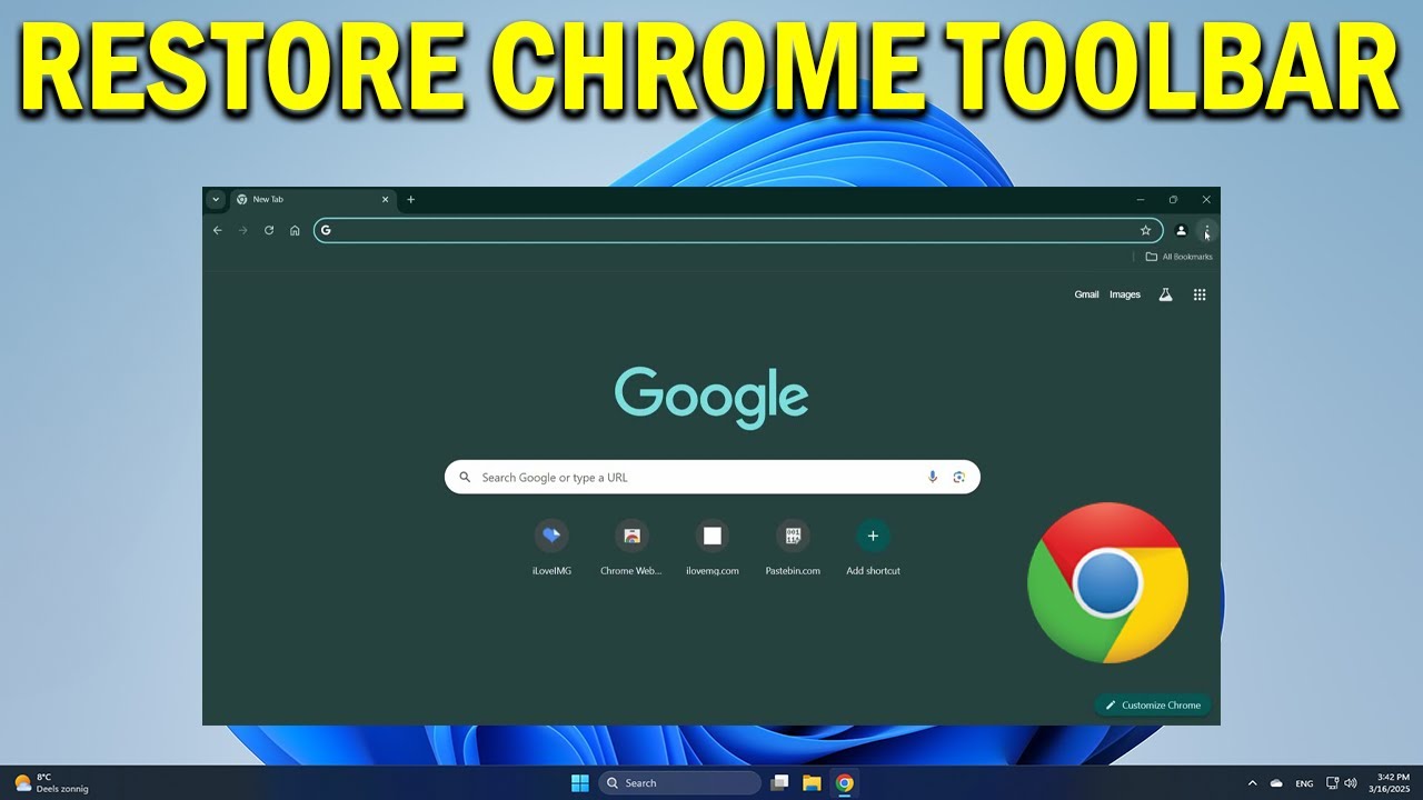 How To Fix Google Chrome Top Toolbar Missing In Windows - Quick Fix ...