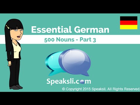 500 German Nouns - Part 3 | Learn German | Speaksli - YouTube