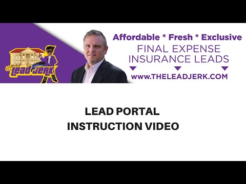 Lead Portal Instruction Video