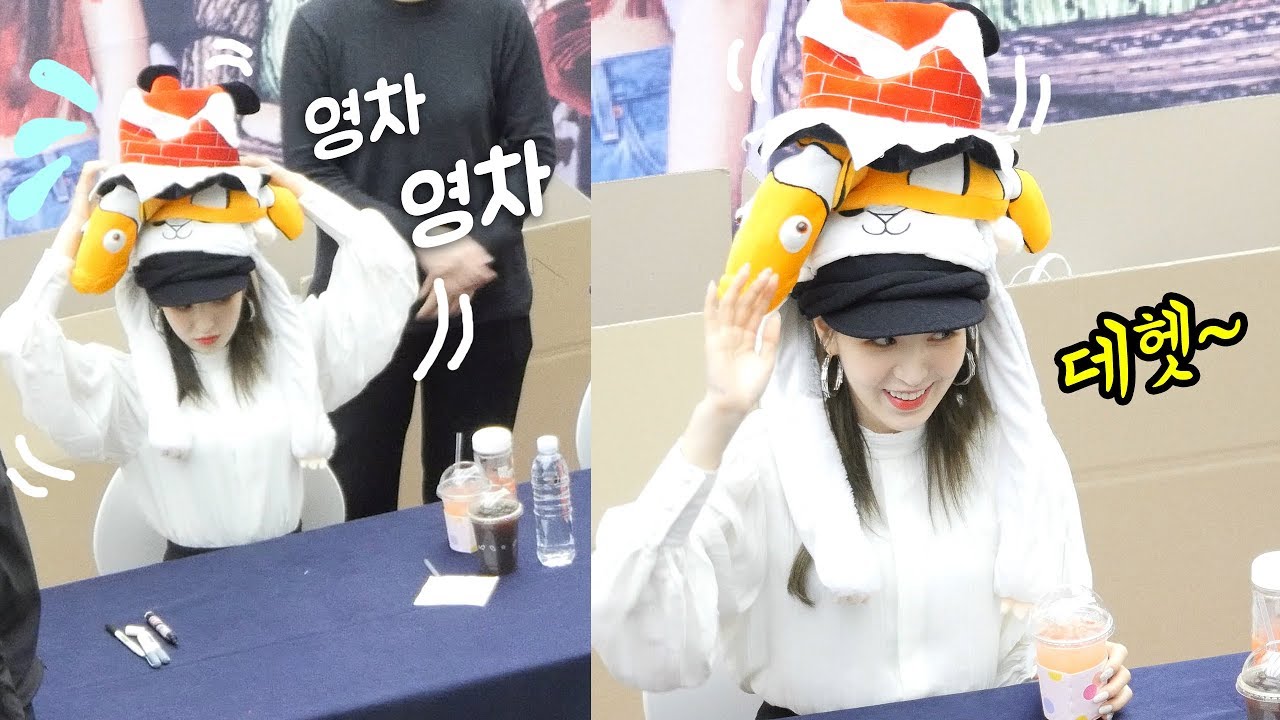 팬들이 고마워서 모자탑 쌓는 웬디 Wendy makes hat gift tower for fan : 레드벨벳 Red Velvet : Edited Fancam 팬사인회 181203