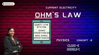 Current electricity / Concept -2 / Ohm's law / Module -1 / Physics / 8th class #eduhunt