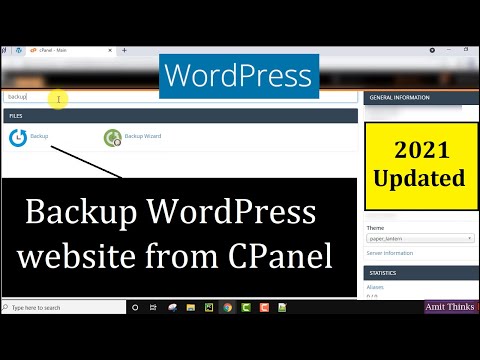 How to backup WordPress website from CPanel | 2021